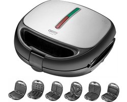 Sandwich Maker Multifunctionele Bakken Apparaat 6 Verwisselbare platen Elektrische Sandwich Toaster Contact Grill Wafel plaat max. 1200 W