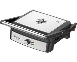 Sandwich Toaster 2200 W met Non-Stick Coating, Elektrische Grill met Temperatuursensor en Koude Handgreep