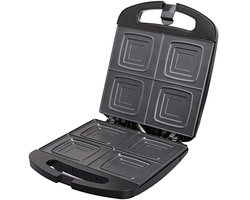 Sandwichmaker voor 4 Sandwiches met Antiaanbaklaag en 1500W Vermogen