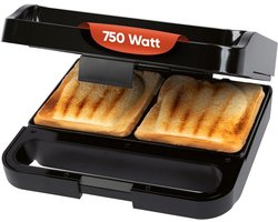 Sandwichmaker voor schelpvormige sandwiches | XXL-toastplakken en antiaanbaklaag | 750 Watt broodrooster