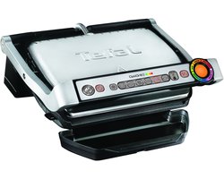 Tefal OptiGrill GC716D - Intelligente Contactgrill - 6 Automatische Programma's - Inclusief Wafelplaten - Gaarheidsindicator - 2000W