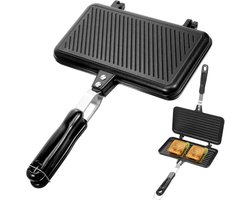 Tosti Apparaat - Sandwich Maker - Tosti Broodrooster - Sandwichmaker Camping Dubbelzijdige Koekenpan - Snel Opwarmen - Eenvoudig Schoon Te Maken - Ideaal Voor Op De Camping Of Voor Keuken Ontbijt