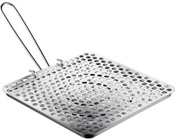 Tosti-ijzer voor Gasfornuis, Vertind IJzer, 20x20 cm