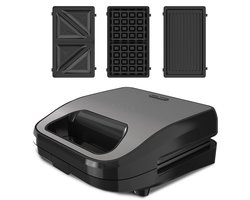 wafel sandwichgrill 750w grijs - black+decker - BXSA754E