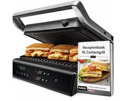 XL Tosti Apparaat 2000 W met Uitneembare platen – Multifunctioneel als Tosti ijzer, Contactgrill, Grill apparaat & Panini grill – Inclusief Gratis digitaal receptenboek