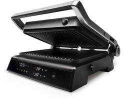 XL Tosti Apparaat met Receptenboek – Grill Apparaat – Contactgrill – Touchscreen – Uitneembare Platen – 2000W – Zwart – Rurido