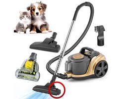 AG3300 Stofzuiger Zonder Zak - Stofzuigers - Vacuum Cleaner Zakloos - Geschikt Voor Dierenharen - Sterke Zuigkracht - HEPA Filter - Compact, Licht & Krachtig - Gemakkelijk Schoon Te Maken - Gold Edition