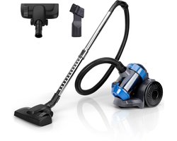 Aigostar Tidy - Steelstofzuiger - Stofzuiger Zonder Zak - 2 Liter - Vacuum cleaner zakloos - HEPA 12 filter - Lichtgewicht - Blauw