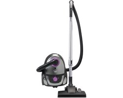 Bestron Stofzuiger met zak - ABG450SPE - HEPA 12 - Bereik 7,5 m - Incl. 3 stofzuigerzakken - Paars/Grijs