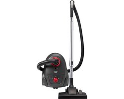 Bestron Stofzuiger met zak - ABG450ZRE - HEPA 12 - Bereik 7,5 m - Incl. 3 stofzuigerzakken - Rood/Zwart