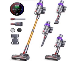 EXPERT - Steelstofzuiger - Stofzuiger - Draadloze - Vacuum Cleaner - 500W - Verwijderbare Accu – Handstofzuiger – Slimme LED-functies