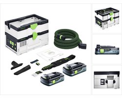 Festool CTLC SYS snoerloze mobiele stofafzuiger 36 V ( 2x 18 V ) stofklasse L + 2x accu 4.0 Ah - zonder lader