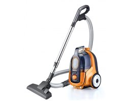 Heinner Zakloze Stofzuiger – 2,2L – HEPA Filter 13 – 750W – Cyclonisch Systeem – Telescopische Buis – Zwart / Oranje