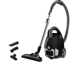 Inventum ST307ZZA - Stofzuiger met zak - 3 liter - Dierenharenborstel - parketborstel geschikt voor dierenharen - HEPA 14 - Lichtgewicht - Zwart