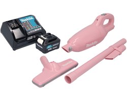 Makita CL 108 FDSM1P Snoerloze stofzuiger 12 V max. 0,6 L roze + 1x oplaadbare accu 4.0 Ah + lader