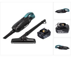 Makita DCL 182 G1 B accustofzuiger 18 V zwart + 1x accu 6,0 Ah - zonder oplader
