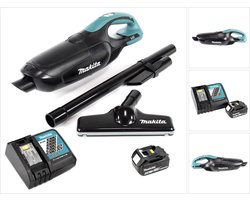 Makita DCL 182 RT1 B accustofzuiger 18 V zwart + 1x accu 5,0 Ah + oplader