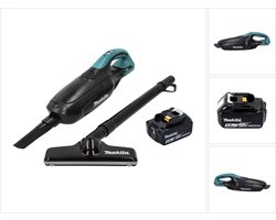 Makita DCL 182 T1 B accustofzuiger 18 V zwart + 1x accu 5,0 Ah - zonder oplader