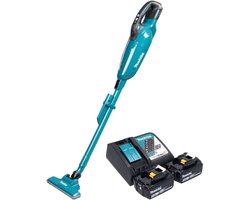 Makita DCL 284 FRT2 accustofzuiger 18 V 0,73 l borstelloos + 2x accu 5,0 Ah + oplader