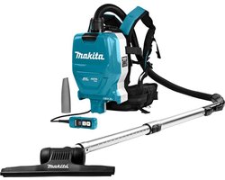 Makita DVC261ZX11 - Stofzuiger - Blauw - Li-Ion - Accu rugstofzuiger body - (2x 18V) incl. 4-delige