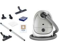 Nilfisk One Prime & Clean – Compacte stofzuiger met zak, 750 W motor, 3 L capaciteit, HEPA 13-filter en parketborstel