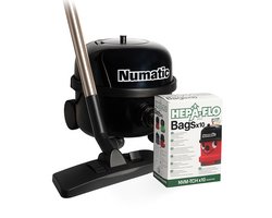 Numatic stofzuiger NVR-160 zwart met Gratis 10 Hepaflo Stofzakken