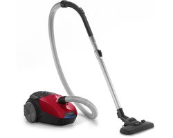 Philips PowerGo 2000 Series FC8243/09 - Stofzuiger met Zak - Zwart / Rood - + 2 Extra Mondstukken