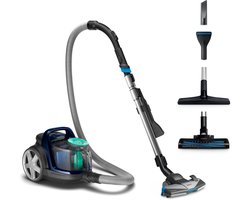 Philips Stofzuiger zonder Zak FC9556/09 - Alle Vloertypen - Sterke Zuigkracht - Met HEPA 13 Allergiefilter - 3 Extra Mondstukken - Blauw