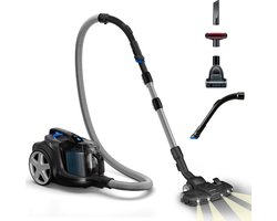 Philips Stofzuiger zonder Zak FC9747/09 - Zuigmond met LED Verlichting - Lang Snoer - Alle Vloertypen - Met HEPA 13 Allergiefilter - Incl 3 Extra Mondstukken - Zwart