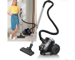 Royalty Line® VCO7221 Stofzuiger Zonder Zak - 2 Liter Cyclonische Stofzuigers - HEPA Filter - Vacuum Cleaner Met Sterke Zuigkracht - Compact en Lichtgewicht - Zwart