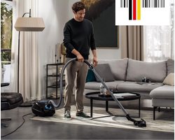 SilencePower Q5.0 Premium Stofzuiger 850W – Extreme Stil – HEPA Hygiënefilter – 4L Stofzak – 13m Actieradius – Incl. Mondstukken – Anti-Allergie – Zwart | Merk