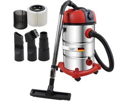 STAHLMANN VAC3300 industriestofzuiger nat en droog; 30L tank, geïntegreerd stopcontact, krachtig 3300W, met en zonder zak, blaasfunctie, machineaansluiting, professioneel apparaat, industriële stofzuiger