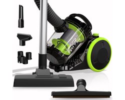 TurboTronic CV07 Stofzuiger zonder zak - Compact Design - Hoge Zuigkracht - Zakloze Stofzuiger - Zwart/Groen