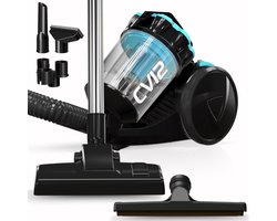 TurboTronic CV12 Stofzuiger zonder zak - Compact Design - Hoge Zuigkracht - Zwart/Blauw
