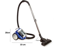 Zakloze cyclonische stofzuiger met een set tips en een 900w klopper