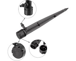 15-delige set spuitnevelsproeiers voor druppelirrigatie - 180 graden draaibare sproeikoppen - zwart - effectieve bewatering van tuinplanten