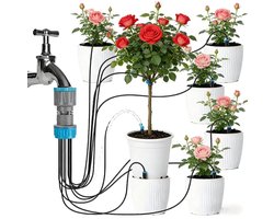 2 set - Druppelirrigatieset voor de tuin - Uitgerust met tien druppelaars - Irrigatieslang - Watermondstuk - 160 cm - 1,1*4 cm - Voor automatische bewatering en onderhoud van potplanten op balkons en in kassen - Originele kleur