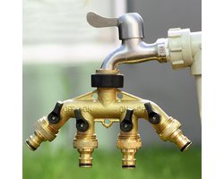 4-weg verdeler - wateraansluiting tuinslang - verdeler G3/4 schroefdraad - kraansplitter voor tuinirrigatie - wassen huisdieren - waterstroom reguleren