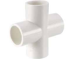 Allecto plus - PVC Pijpfittingen 20mm - 4 Weg Kruis Tee Elleboog - Water Tubing Connectors - DIY Plank Tuin Kas - Aansluiting Tent Bouwen