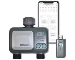 Automatische Tuinirrigatie Water Timer met WiFi Hub en 2 Uitgangen - IPX5 Waterdicht
