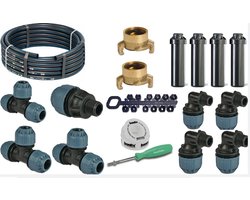 Complete RainBird tuinsproeierset 3500 met tyleenslang | 4 pop-upsproeiers | 4 sproeiers | Sproeibereik 5 t/m 10 meter