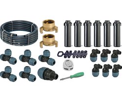 Complete RainBird tuinsproeierset 3500 met tyleenslang | 6 pop-up sproeiers | 6 sproeiers | Sproeibereik 5 t/m 10 meter