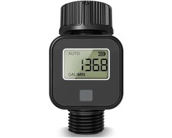 Digitale Waterstroommeter - Waterverbruik Meter - Tuin Bewateren - Hoge Nauwkeurigheid - 1-45.5 L/MIN - Zwart