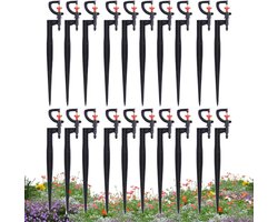 Druppelaars Sproeiers - Irrigatiekop Grondspies - Planten Water Geven - 360 Graden Draaiend - 18 cm - Groen