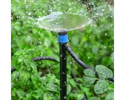 Druppelaars Verstelbaar - 360° Fontein Sprinklers - 18 cm Aarde Stekker - Voor 4mm ID Slang - 50 Stuks - Tuin Irrigatie -Voor Irrigatiesysteem -Tuin Kas