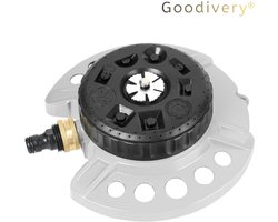 Goodivery® - Zwenksproeier - Metalen Gazonsproeiertoren Voor Zwaar Gebruik Met 9 Patronen En Een Basis Van Zinklegering Voor Kleine Of Middelgrote En Ongebruikelijk Gevormde Tuinen En Tuinen