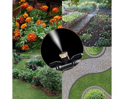 Irrigatiesysteem voor buiten - sproeisysteem met messing sproeikop - 10 sproeiers voor tuin en terras