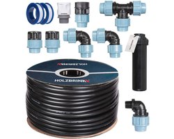Irrigatiesysteem voor Gazons - Professionele Startset met Pop-up Sproeier en 20m LDPE Pijp