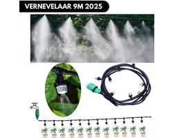 ISARA Vernevelaar Tuin 9 Meter – Nevelsproeier – Verneveling Slang – Waterverneveling – Tuin Irrigatie – Terras Koeling – Water Vernevelingssysteem – Nevelslang – NIEUW 2025