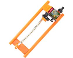 KADAX Oscillatiesproeier met aluminium buis en 15 sproeiers, tot 288 m2, tuinsproeier van kunststof ABS, gazonsproeier met vier modi, sproeier (41,5 x 14,7 cm)